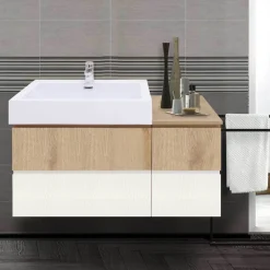 Bissolo Casa Mobili Per Lavabo<BASE BAGNO SOSPESA MOD. B-GO CM 105 COLORE EVOKE E CROSS