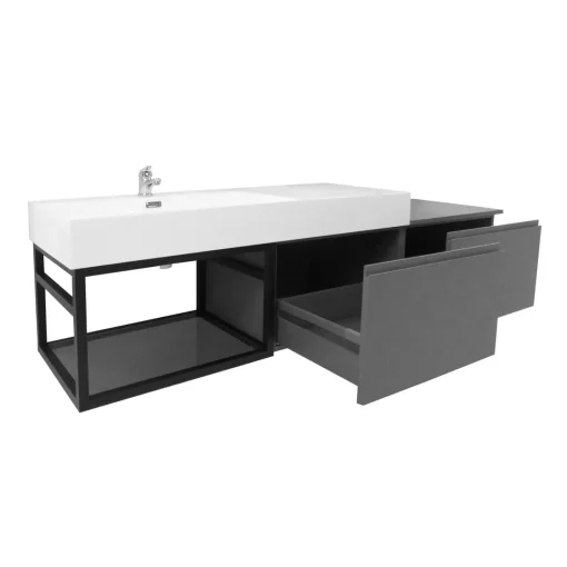 Bissolo Casa Mobili Per Lavabo<BASE BAGNO SOSPESA MOD. B-GO CM 180 LACCATO PELTRO SABBIATO
