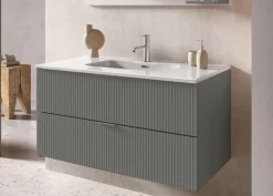 Bissolo Casa Mobili Per Lavabo<BASE BAGNO SOSPESA MOD. LINE CM 102 GRIGIO OPACO
