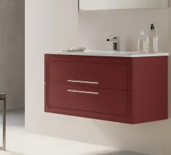 Bissolo Casa Mobili Per Lavabo<BASE BAGNO SOSPESA MOD. MAYA2 CM 81 RUGGINE OPACO CON SERIGRAFIA