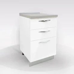 Bissolo Casa Mobili Da Cucina<BASE CASSETTIERA MIRA CM 45 BIANCO LUCIDO