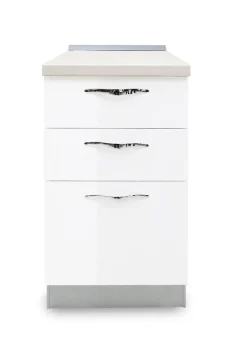 Bissolo Casa Mobili Da Cucina<BASE CASSETTIERA MIRA CM 45 BIANCO LUCIDO