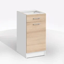 Bissolo Casa Mobili Da Cucina<Base Eco Cm 40x46 H.82 Bianco E Rovere Artisan in Offerta