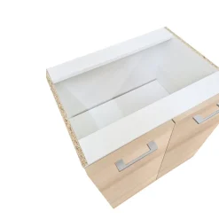 Bissolo Casa Mobili Da Cucina<BASE ECO CM 60X46 H.82 BIANCO E ROVERE ARTISAN