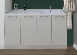 Bissolo Casa Mobili Per Lavanderia<BASE LAVANDERIA MOD. LAB60 CM 141 REFLEX PERLA