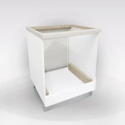 Bissolo Casa Mobili Da Cucina<BASE MIRA CM 60 PER INCASSO FORNO E PIANO COTTURA BIANCO LUCIDO