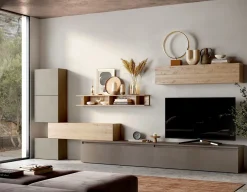Bissolo Casa Pareti E Soggiorni Componibili<BASE SOGGIORNO MOD. INFINITY 2.0 ARGILLA/BRONZO/CADIZ in vendita online