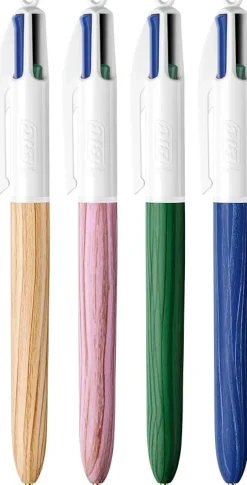 Bissolo Casa Penne Penne A Sfera<BIC - PENNA A SFERA A SCATTO 4 COLOURS WOOD EFFECT ASSORTITO: vendita online BIC - PENNA A SFERA A SCATTO 4 COLOURS WOOD EFFECT ASSORTITO in offerta