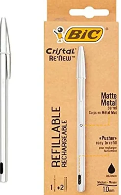 Bissolo Casa Penne Penne A Sfera<BIC - PENNA A SFERA CRISTAL RE'NEW CON 2 RICAMBI REFILL NERA: vendita online BIC - PENNA A SFERA CRISTAL RE'NEW CON 2 RICAMBI REFILL NERA in offerta