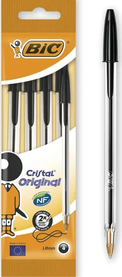 Bissolo Casa Penne Penne A Sfera<BIC - SET 4 PENNE CRISTAL ORIGINAL NERE: vendita online BIC - SET 4 PENNE CRISTAL ORIGINAL NERE in offerta
