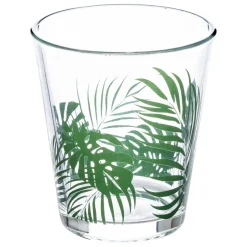 Bissolo Casa Bicchieri Acqua<BICCHIERE DA ACQUA PALME IN VETRO TRASPARENTE CON DECORO VERDE 33CL