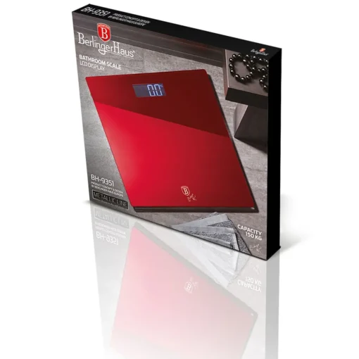 Bissolo Casa Piccoli Cura Della Persona, Salute E Benessere|Cura Della Persona, Salute E Benessere<Bilancia Digitale 30x30cm In Vetro Temperato e Abs Burgundy : Bilancia in Offerta