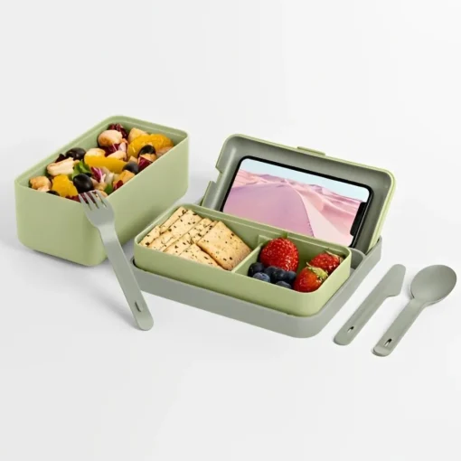 Bissolo Casa Conservazione Cibi Porta Pranzo<BLIM PLUS - LUNCHBOX BAULETTO VERDE FORESTA 18X9.5X13.5CM 450ML