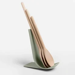 Bissolo Casa Accessori Vari Scolapiatti, Porta Rotolo E Porta Posate<BLIM PLUS - POGGIAMESTOLI LINEA STAND 17X8X18CM VERDE FORESTA