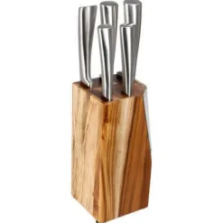 Bissolo Casa Posate Coltelli<BLOCCO IN LEGNO CON 5 COLTELLI