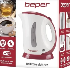 Bissolo Casa Piccoli Cucina|Cucina<Bollitore Elettrico 1lt In Acciaio Bianco e Roosso in offerta