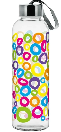 Bissolo Casa Borse Termiche E Accessori Bottiglie Termiche E Borracce<BORRACCIA IN VETRO 500CC DECORATA : vendita online BORRACCIA IN VETRO 500CC DECORATA in offerta