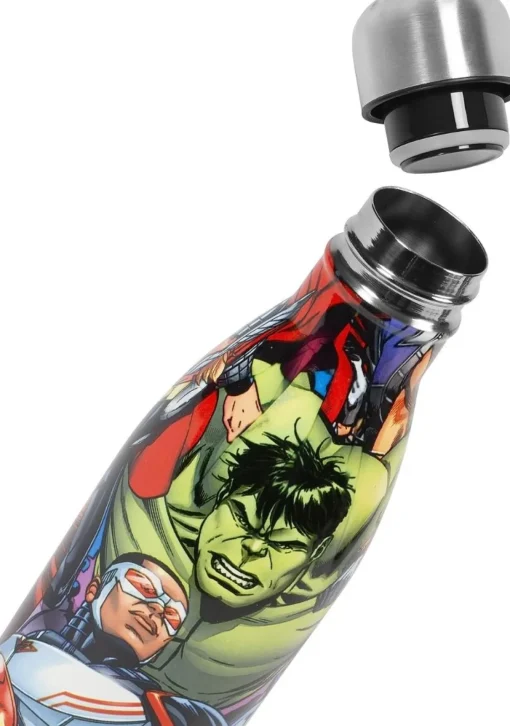 Bissolo Casa Borse Termiche E Accessori Bottiglie Termiche E Borracce<BORRACCIA TERMICA IN ACCIAIO INOX 0.50LT 27X8CM AVENGERS: vendita online BORRACCIA TERMICA IN ACCIAIO INOX 0.50LT 27X8CM AVENGERS in offerta
