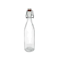 Bissolo Casa Bottiglie<BOTTIGLIA COSTOLATA CON TAPPO MECCANICO IN VETRO TRASPARENTE 500ML