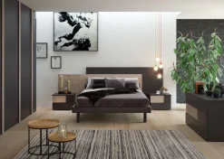 Bissolo Casa Camere Moderne<CAMERA COMPLETA VELVET LACCATO PIOMBO OPACO E ROVERE NODATO