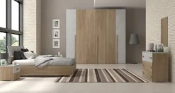Bissolo Casa Camere Moderne<Camera da letto completa MILA noce e cemento: vendita camere complete online