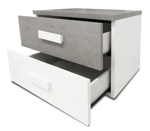 Bissolo Casa Camere Moderne<Camera da letto completa MILA frassino bianco e cemento