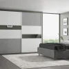 Bissolo Casa Camere Moderne<Camera da letto moderna ELLIOTT in bianco frassinato e cemento
