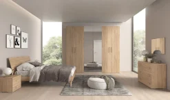 Bissolo Casa Camere Moderne<Camera Matrimoniale in Noce: Modello Egos Armadio 6 ante