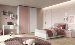 Bissolo Casa Camerette Complete<CAMERETTA COMPLETA MOD. YOUNG ROVERE NORDICO E ROSA