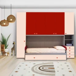 Bissolo Casa Camerette Complete<CAMERETTA GIESSEGI A PONTE MOD. JOB CENERE WOOD POMPEIANO E PRINCESS