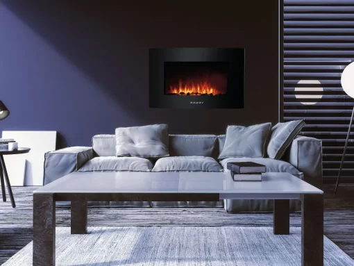 Bissolo Casa Piccoli Riscaldamento|Riscaldamento<CAMINETTO ELETTRICO MURALE LED