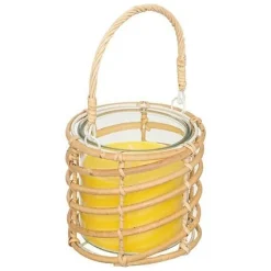 Bissolo Casa Citronelle<CANDELA ALLA CITRONELLA 340GR IN VASETTO IN VETRO E CESTINO RATTAN: vendita online CANDELA ALLA CITRONELLA 340GR IN VASETTO IN VETRO E CESTINO RATTAN in offerta