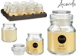 Bissolo Casa Candele<CANDELA CON COPERCHIO IN VETRO VANIGLIA : vendita online CANDELA CON COPERCHIO IN VETRO VANIGLIA in offerta