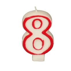Bissolo Casa Party Candele<CANDELA PER COMPLEANNO 8 BIANCO H 7.3CM: vendita online CANDELA PER COMPLEANNO 8 BIANCO H 7.3CM in offerta