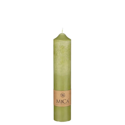 Bissolo Casa Candele<CANDELA PILAR VERDE D 5 H 25CM: vendita online CANDELA PILAR VERDE D 5 H 25CM in offerta