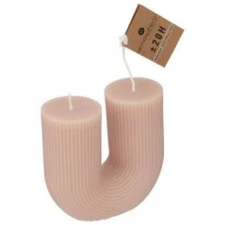 Bissolo Casa Candele<CANDELA U ROSA 11X5.1 H 12CM: vendita online CANDELA U ROSA 11X5.1 H 12CM in offerta