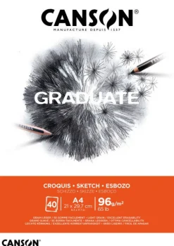 Bissolo Casa Disegno Tecnico Album Da Disegno<CANSON - ALBUM GRADUATE PER SCHIZZO A4 40 FOGLI: vendita online CANSON - ALBUM GRADUATE PER SCHIZZO A4 40 FOGLI in offerta