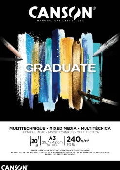 Bissolo Casa Disegno Tecnico Album Da Disegno<CANSON - ALBUM GRADUATE PER TECNICHE MISTE A3 20 FOGLI NERI: vendita online CANSON - ALBUM GRADUATE PER TECNICHE MISTE A3 20 FOGLI NERI in offerta