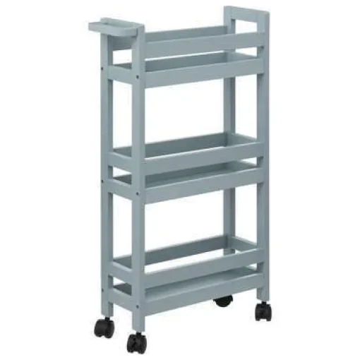 Bissolo Casa Carrelli<CARRELLO DA CUCINA IN MDF RAOUL 40X15 H.75CM AZZURRO
