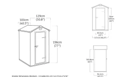 Bissolo Casa Casette E Armadi In Resina<CASETTA MANOR CM 129X103 H. 196 GRIGIO CHIARO E BIANCO