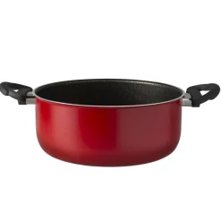 Bissolo Casa Cottura Casseruole<CASSERUOLA 2 MANICI LINEA ADRIATICA ROSSA DIAM. 24CM