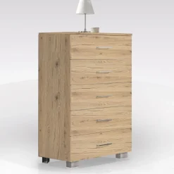 Bissolo Casa Cassettiere Multiuso|Cassettiere E Comodini<Cassettiera 5 Cassetti: colore Laminato Quercia Naturale