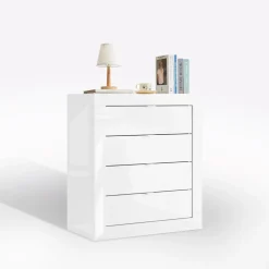 Bissolo Casa Cassettiere Multiuso|Cassettiere E Comodini<CASSETTIERA BASIC CM 70X35 H. 78 BIANCO LUCIDO: vendita online CASSETTIERA BASIC CM 70X35 H. 78 BIANCO LUCIDO in offerta