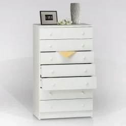 Bissolo Casa Cassettiere Multiuso|Cassettiere E Comodini<Cassettiera Bianco Opaco: Cassettiera con 7 Cassetti in Laminato