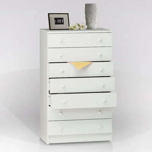 Bissolo Casa Cassettiere Multiuso|Cassettiere E Comodini<Cassettiera Bianco Opaco: Cassettiera con 7 Cassetti in Laminato
