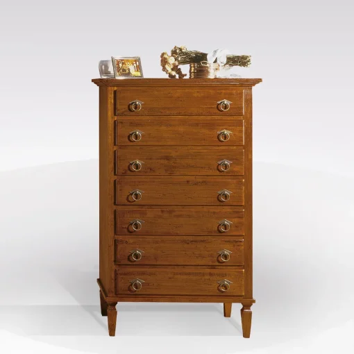 Bissolo Casa Mobili Classici In Arte Povera<Cassettiera classica 7 cassetti: cassettiera 7 cassetti in noce