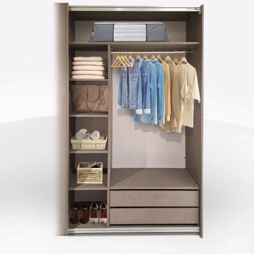 Bissolo Casa Accessori Armadi<Cassettiera con 2 Cassetti e divisorio in laminato bronzo in offerta