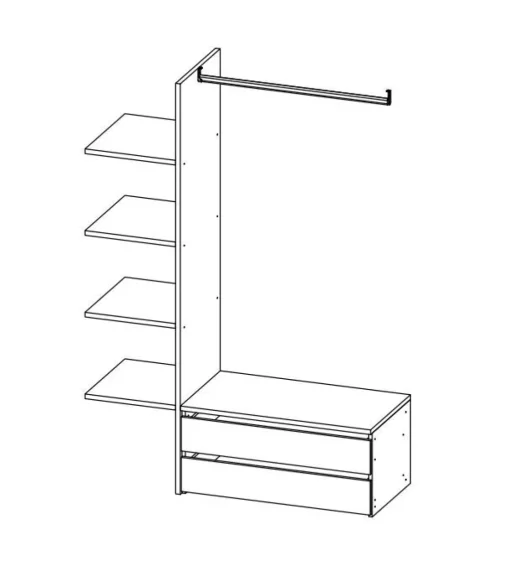 Bissolo Casa Accessori Armadi<Cassettiera con 2 Cassetti e divisorio in laminato bronzo in offerta