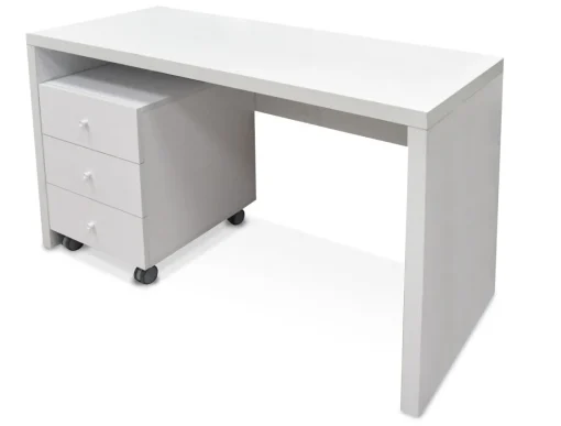 Bissolo Casa Cassettiere Con Ruote<Cassettiera con Ruote e tre Cassetti: Cassettiera in Bianco Frassinato.