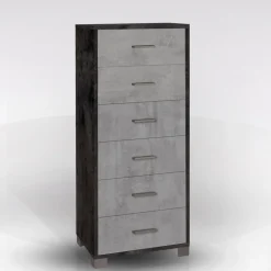 Bissolo Casa Cassettiere Multiuso|Cassettiere E Comodini<Cassettiera Economica: Cassettiera 6 Cassetti Nero e Cemento